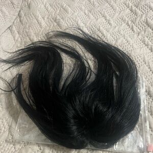 Soho Sleek Black Hair Toupe and 3 Extensions. Clip-On.